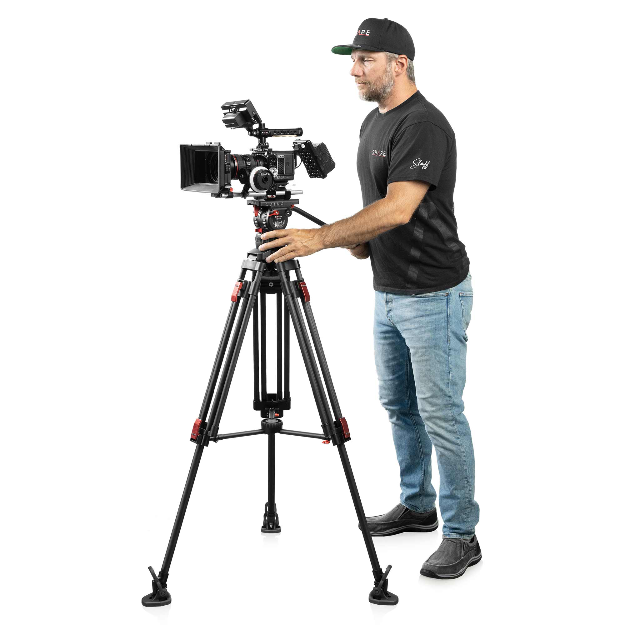 SHAPE PRO VIDEO TRIPOD 15kg CARBON FIBER LEGS & MID LEVEL SPREADER 100mm BOWL Tripod SHAPE wlb