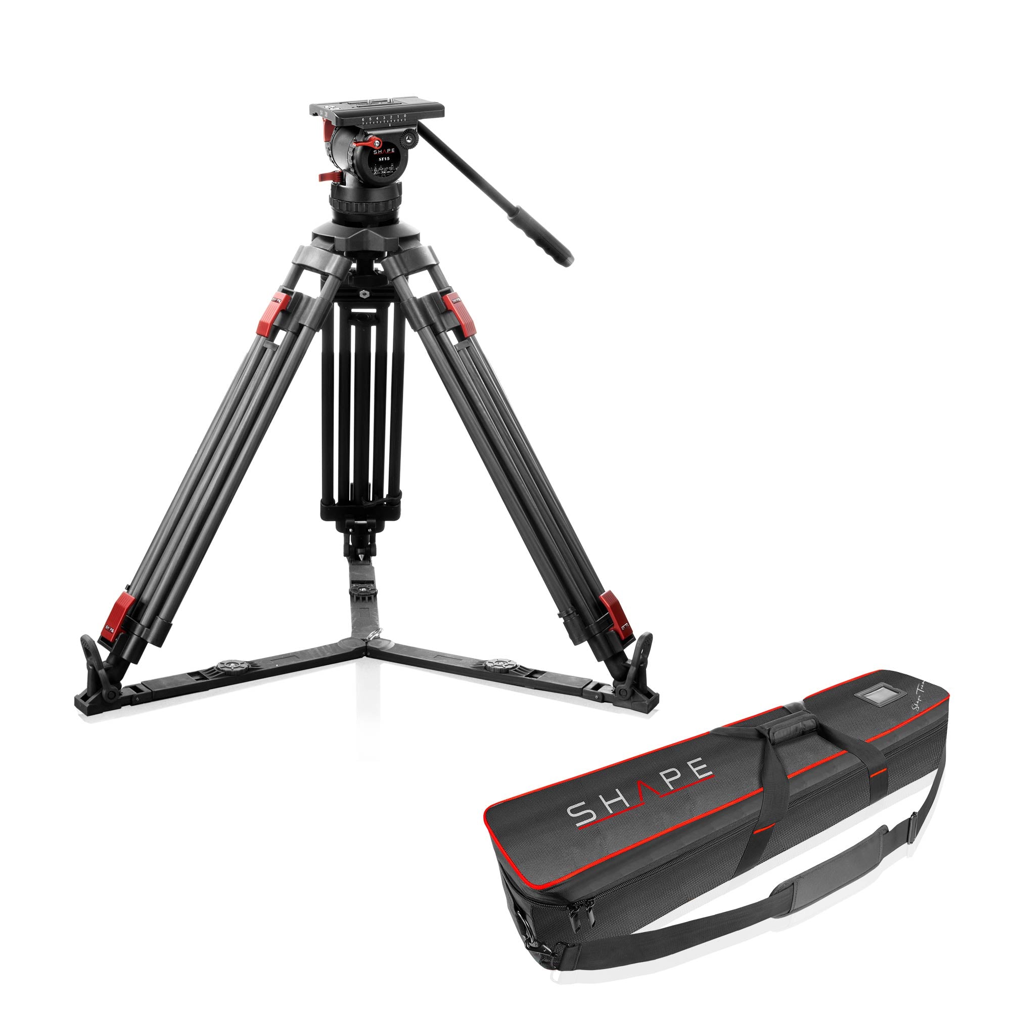 SHAPE PRO VIDEO TRIPOD 15KG FLUID HEAD 100mm BOWL CARBON FIBER LEGS Tripod SHAPE wlb