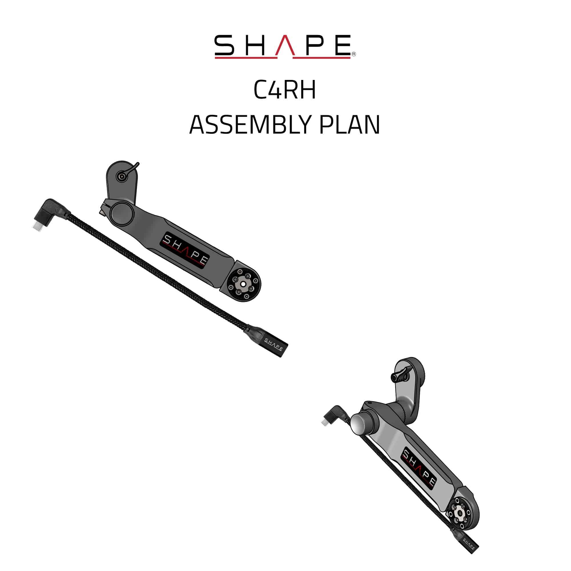 SHAPE Remote Extension Handle with Cable for Canon C400 Camera Rig SHAPE wlb   