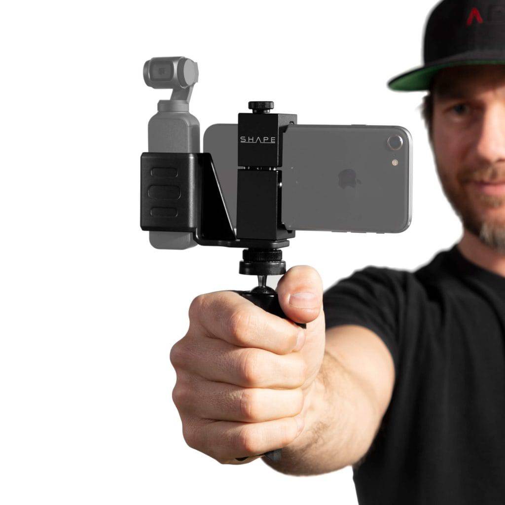 SHAPE Security Bracket Connection with Selfie Grip Tripod for DJI Osmo Pocket Gimbal Mounting SHAPE wlb   