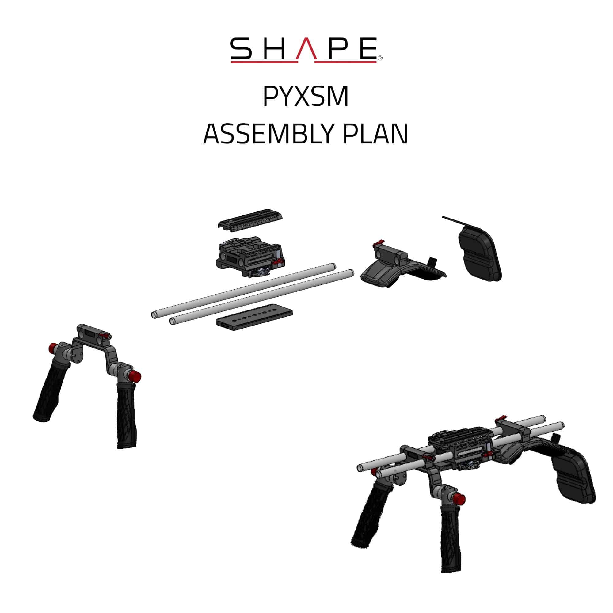 SHAPE SHOULDER MOUNT FOR BLACKMAGIC PYXIS 6K (PRE - ORDER) - SHAPE wlb