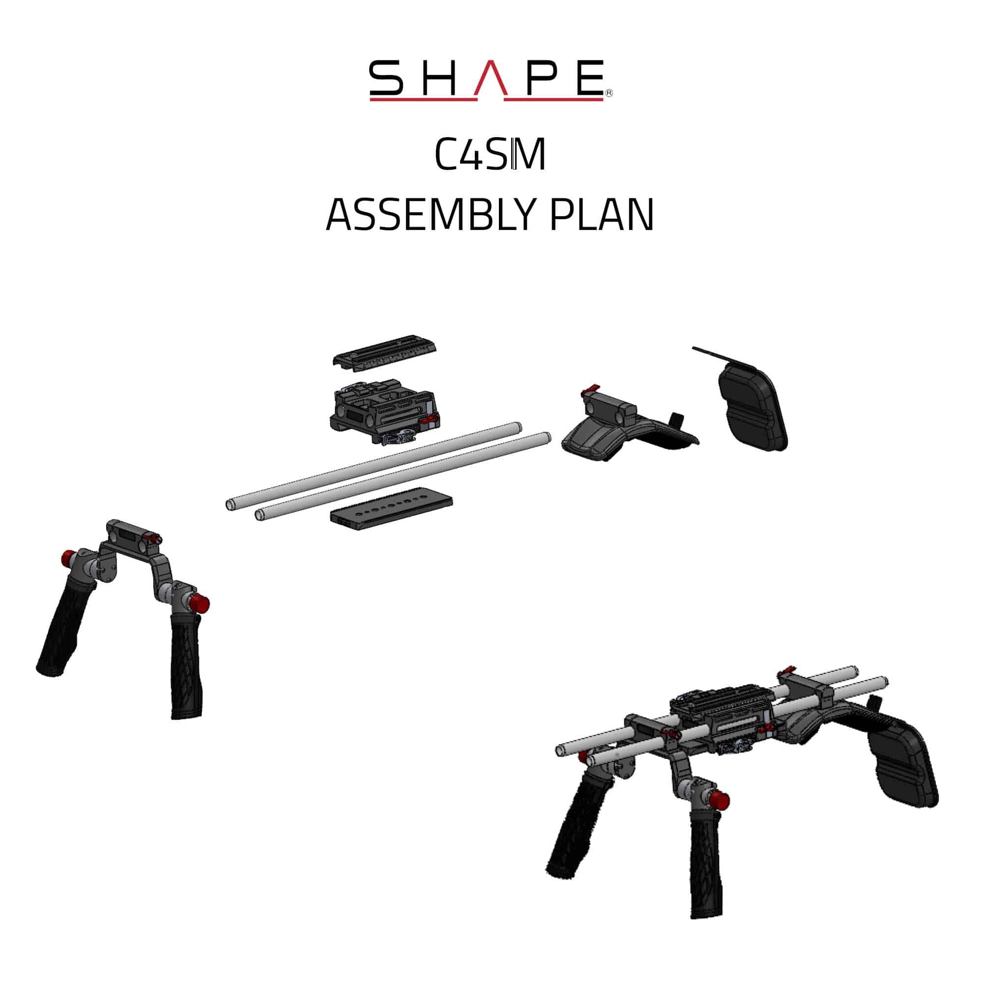 SHAPE Shoulder Mount for Canon C400 (Pre-order) Camera Rig SHAPE wlb   