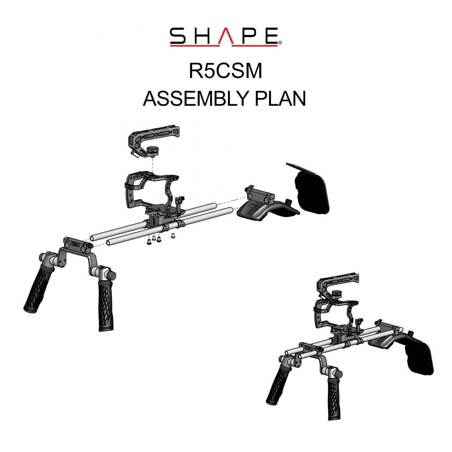 SHAPE Shoulder Mount for Canon R5C/R5/R6 Shoulder Mount SHAPE wlb   