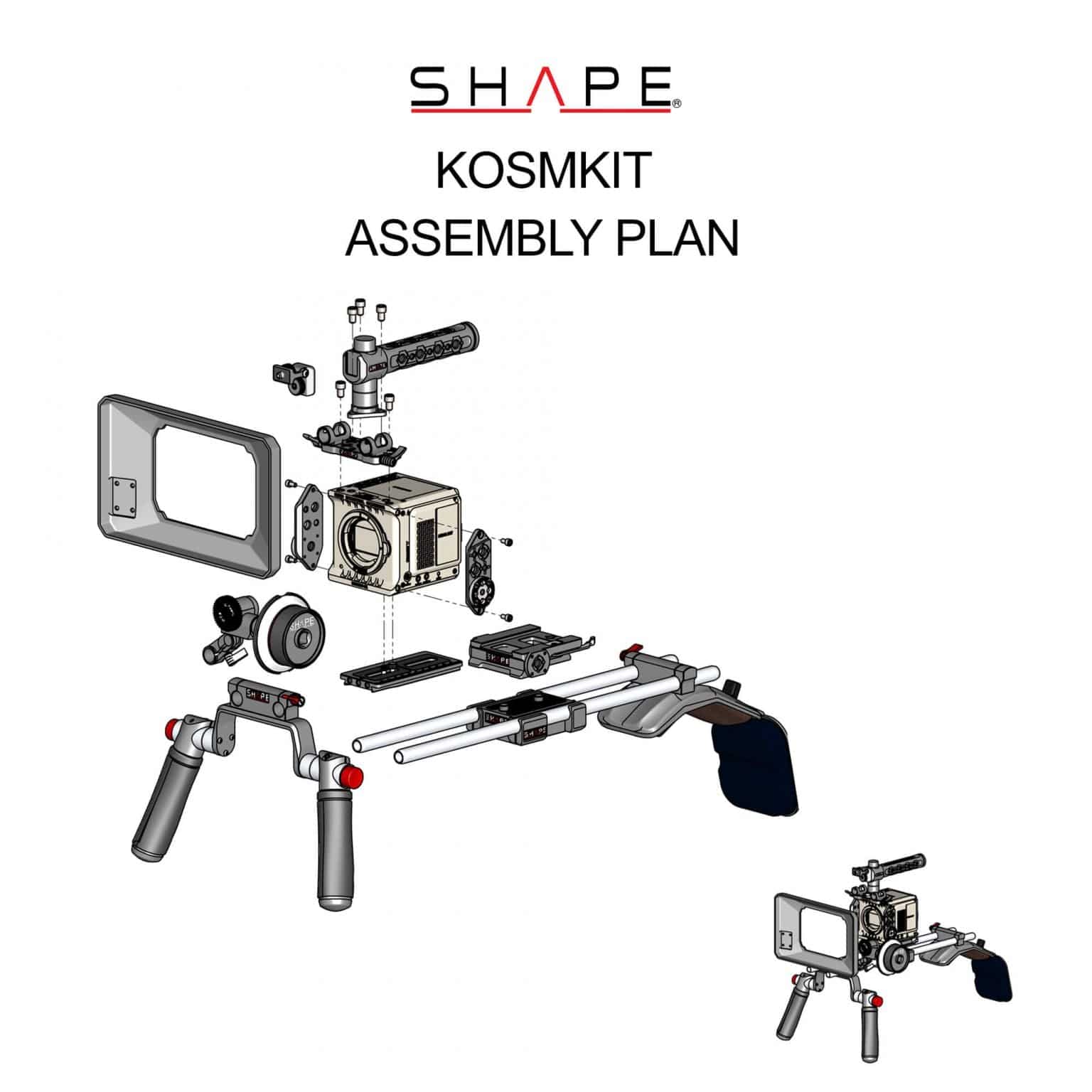 SHAPE Shoulder Mount Kit for RED® KOMODO™ Shoulder Mount SHAPE wlb   