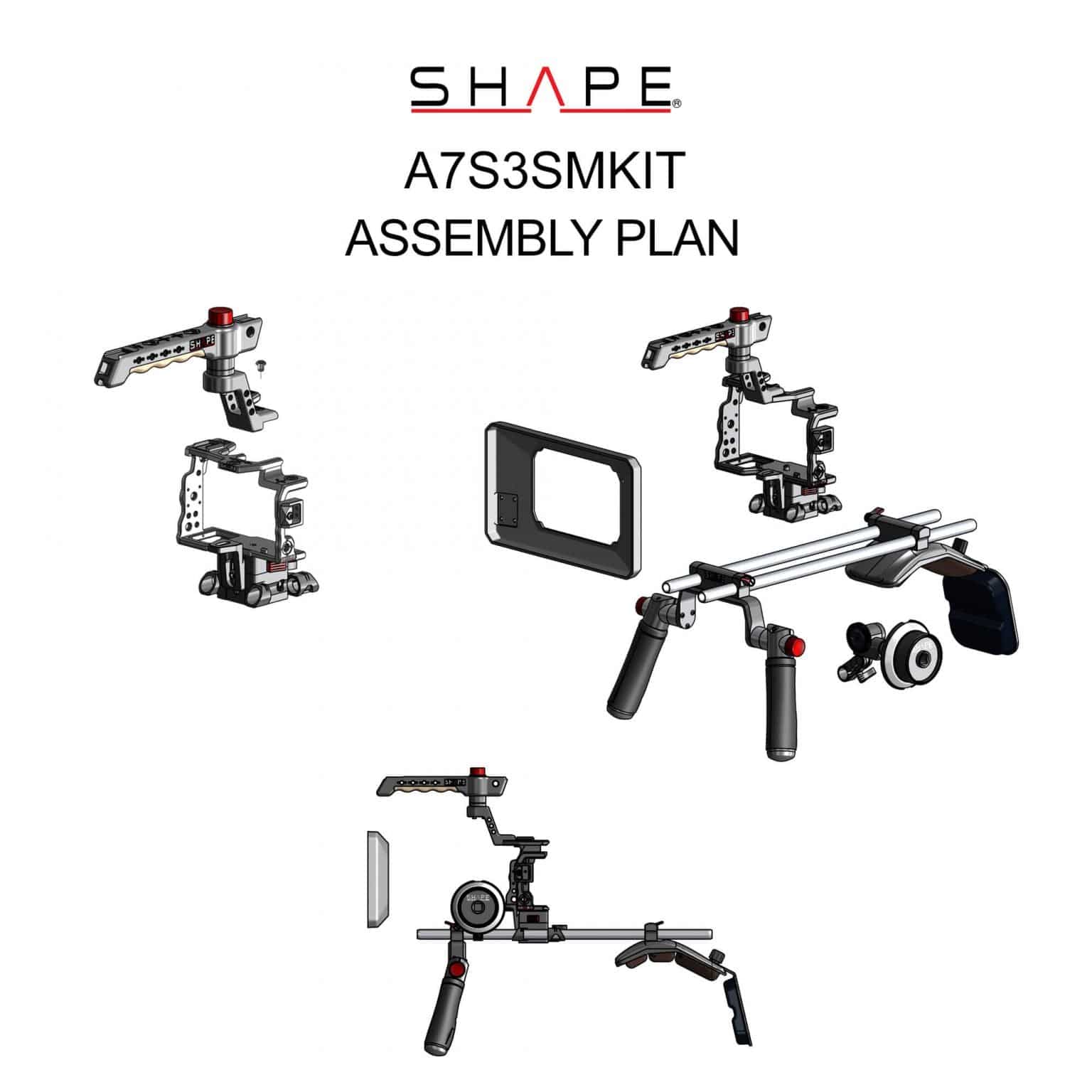 SHAPE Shoulder Mount Kit for Sony A7S III/A7 IV/A7R V Shoulder Mount SHAPE wlb   