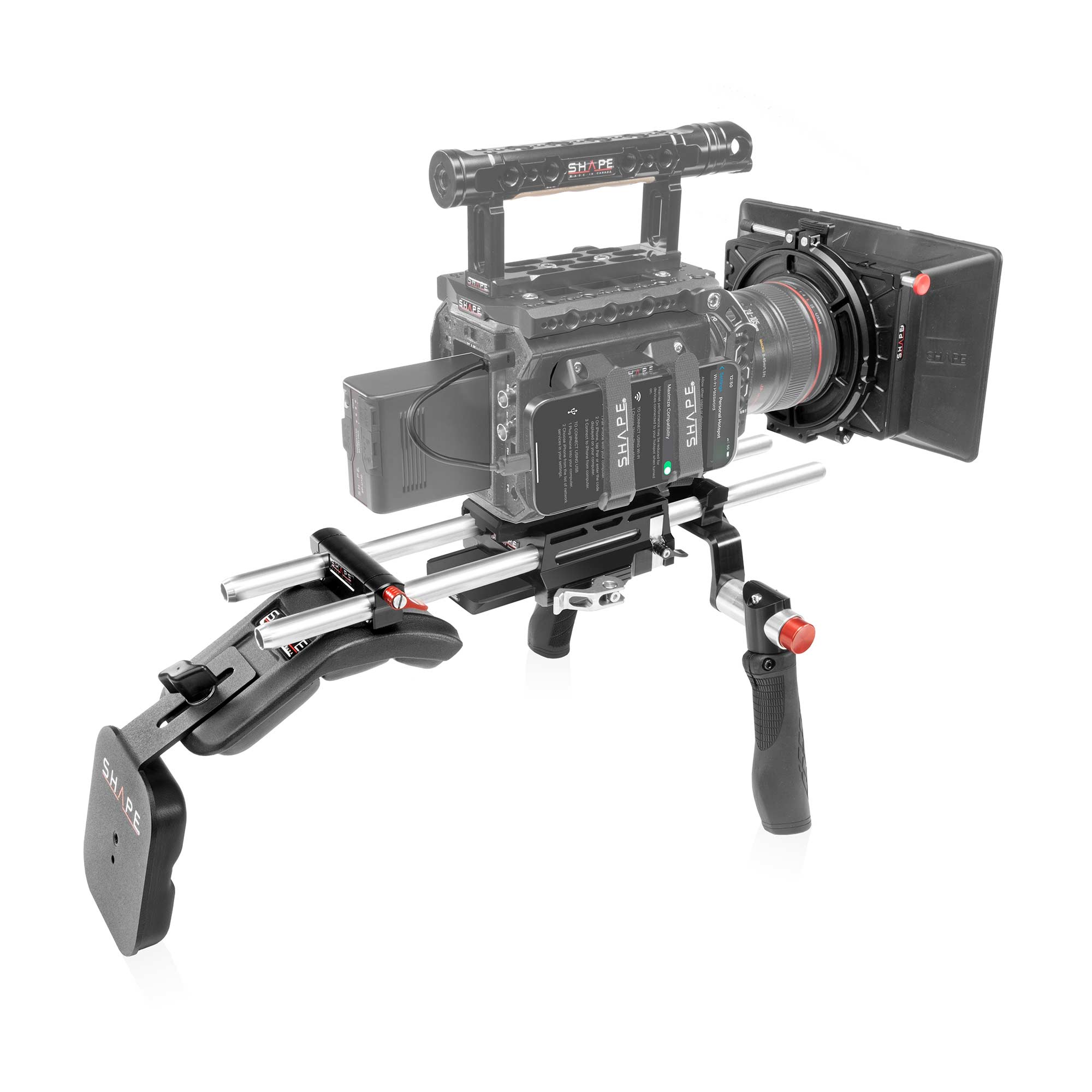 SHAPE SHOULDER MOUNT SYSTEM WITH MATTE BOX & FOLLOW FOCUS KIT FOR BLACKMAGIC PYXIS 6K (PRE - ORDER) - SHAPE wlb