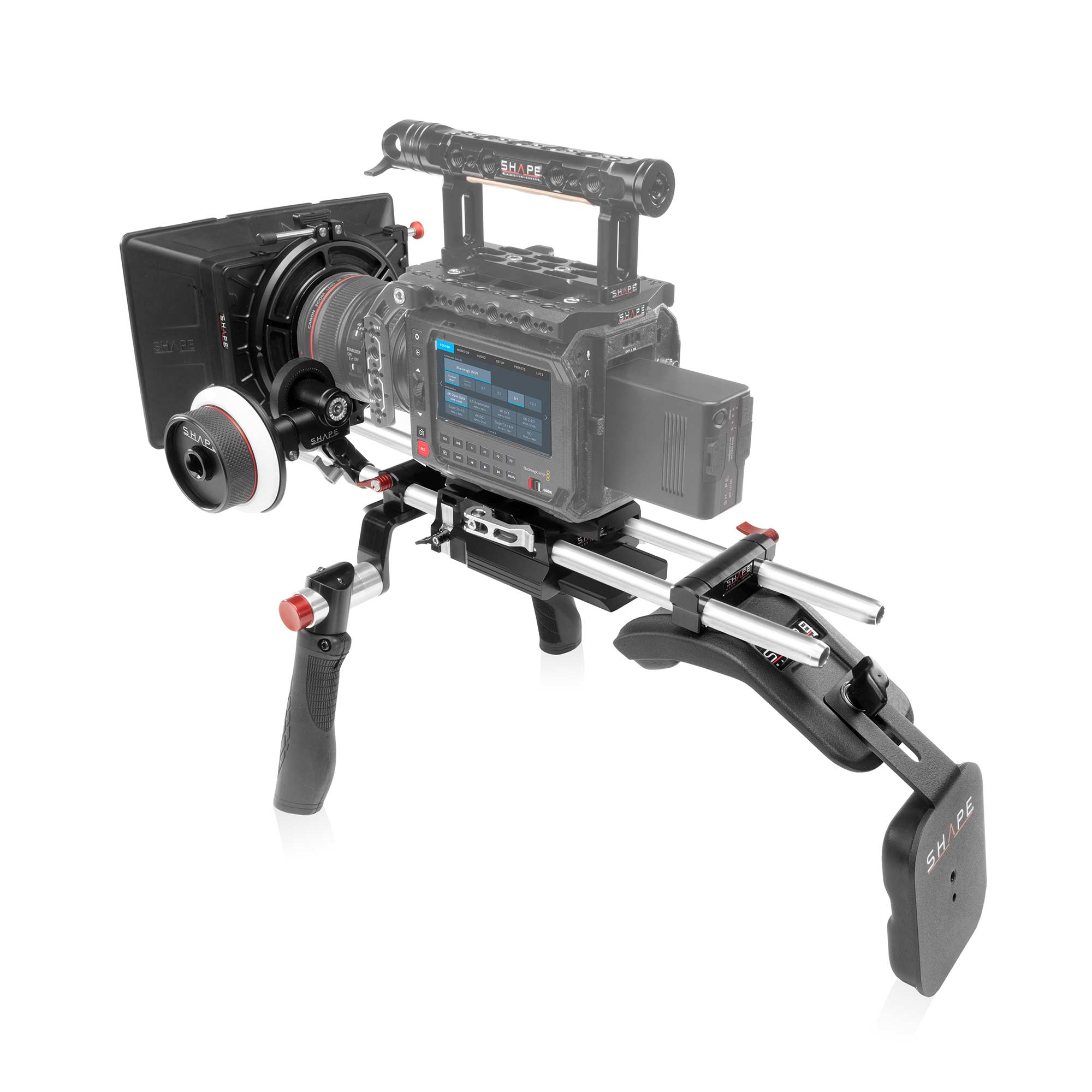 SHAPE SHOULDER MOUNT SYSTEM WITH MATTE BOX & FOLLOW FOCUS KIT FOR BLACKMAGIC PYXIS 6K (PRE - ORDER) - SHAPE wlb