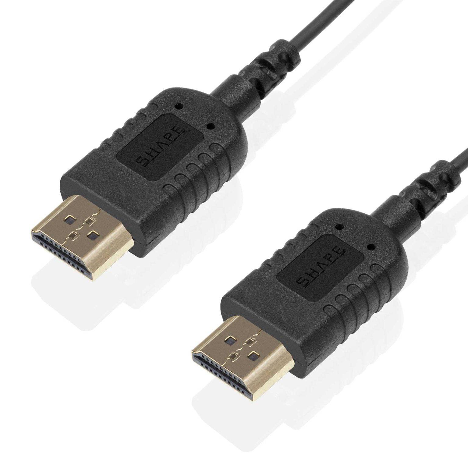 SHAPE Skinny HDMI to HDMI 8K Ultra High-Speed Cable 18 inches Cable SHAPE wlb   