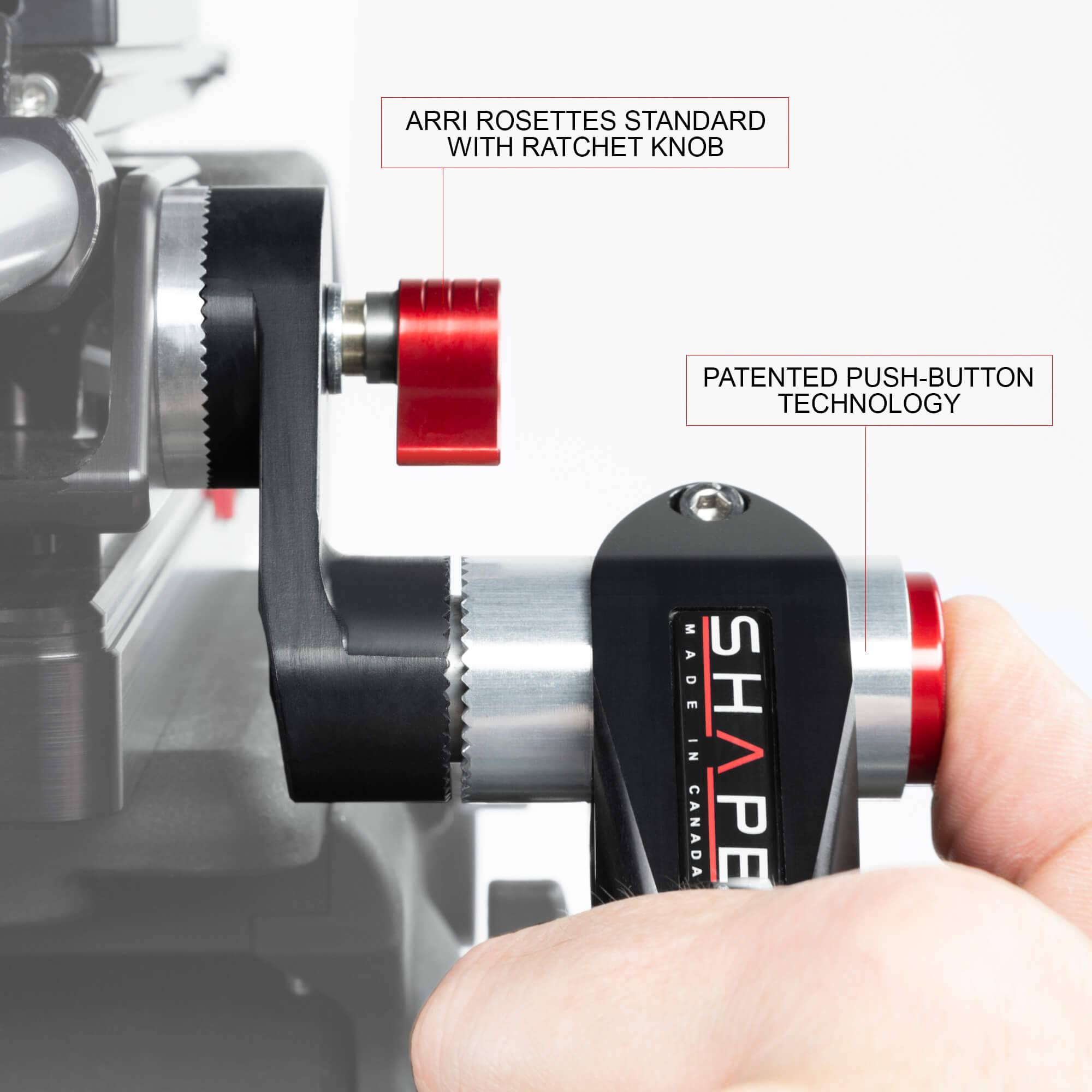 SHAPE Telescopic Single Handle ARRI Rosette Left Side - SHAPE wlb