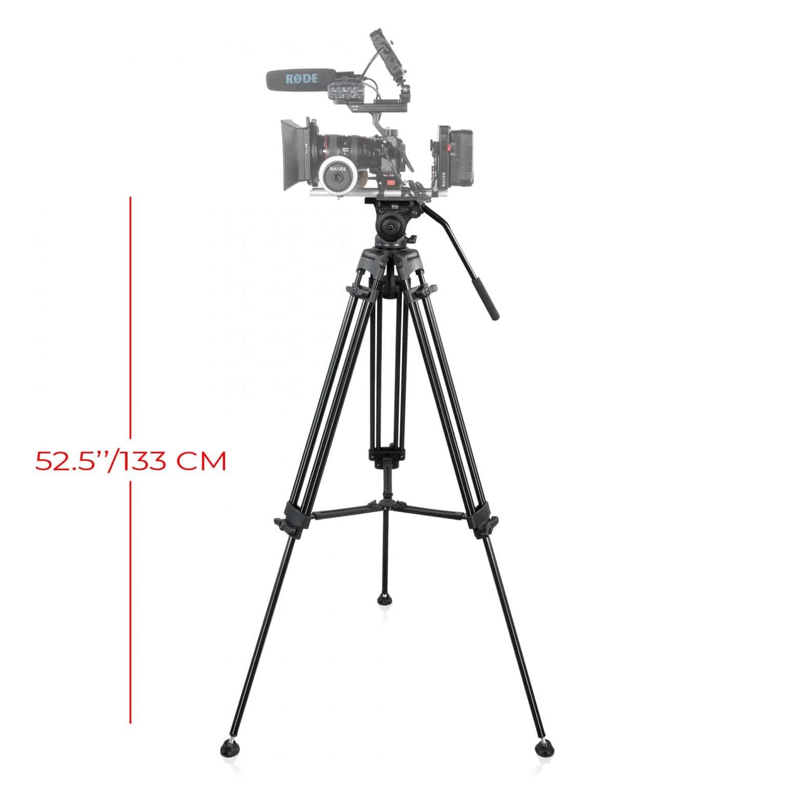 SHAPE Tripod 3 - Stage Video with Fluid Head and Bag - SHAPE wlb