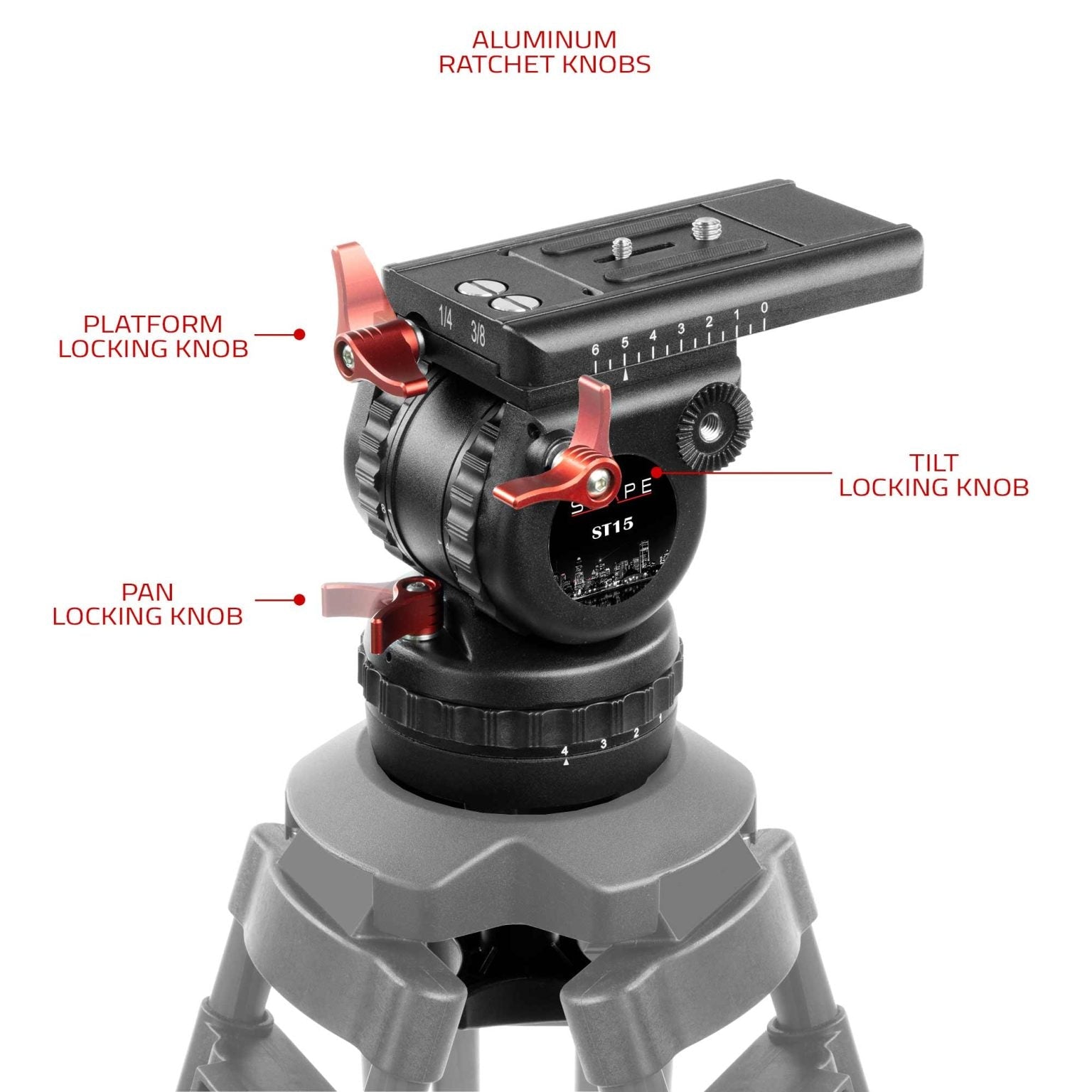 SHAPE Tripod Fluid Head 15 kg - SHAPE wlb