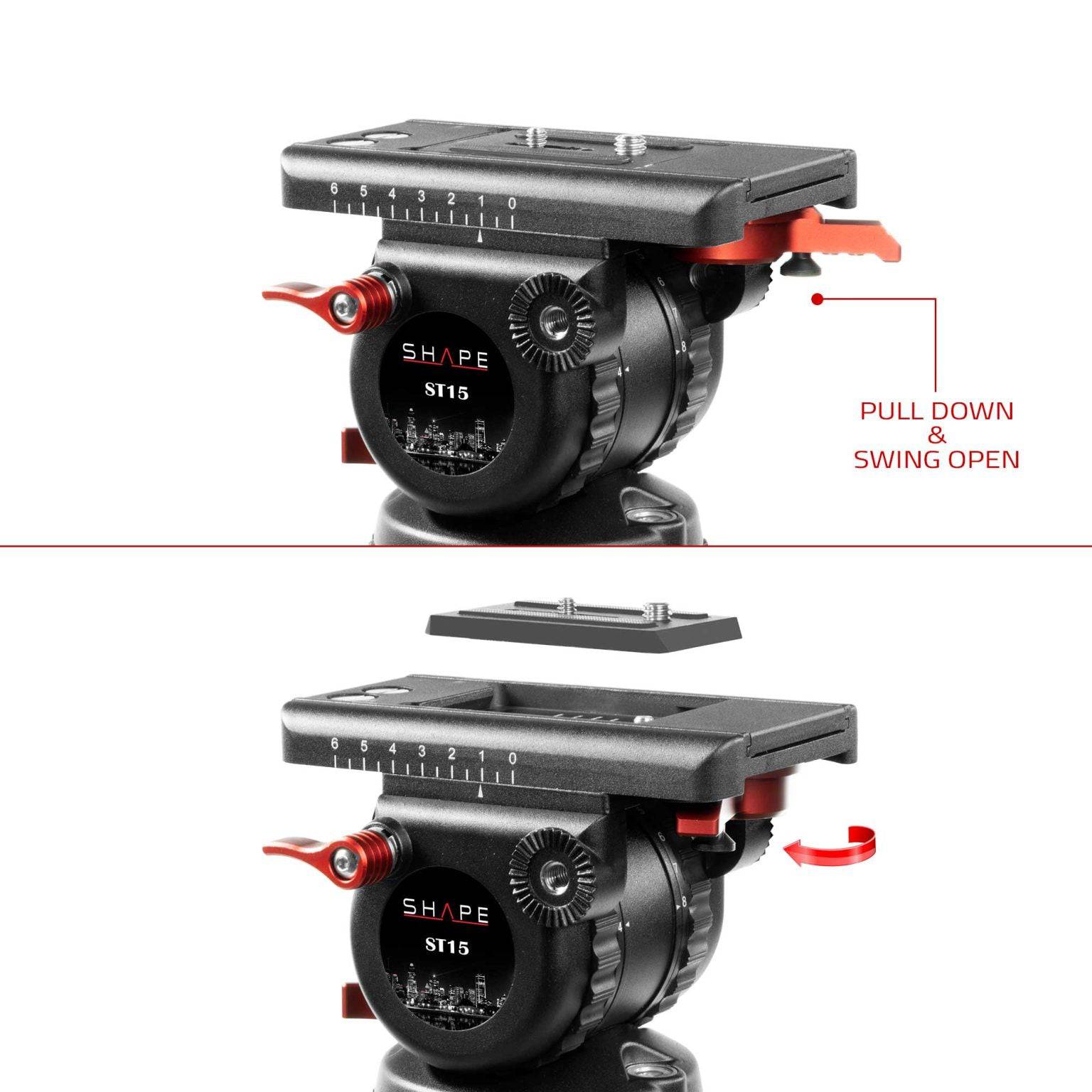 SHAPE Tripod Fluid Head 15 kg - SHAPE wlb