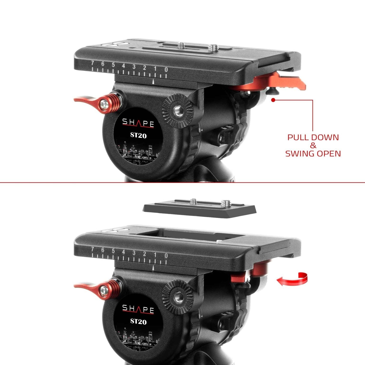 SHAPE Tripod Fluid Head 20 kg - SHAPE wlb