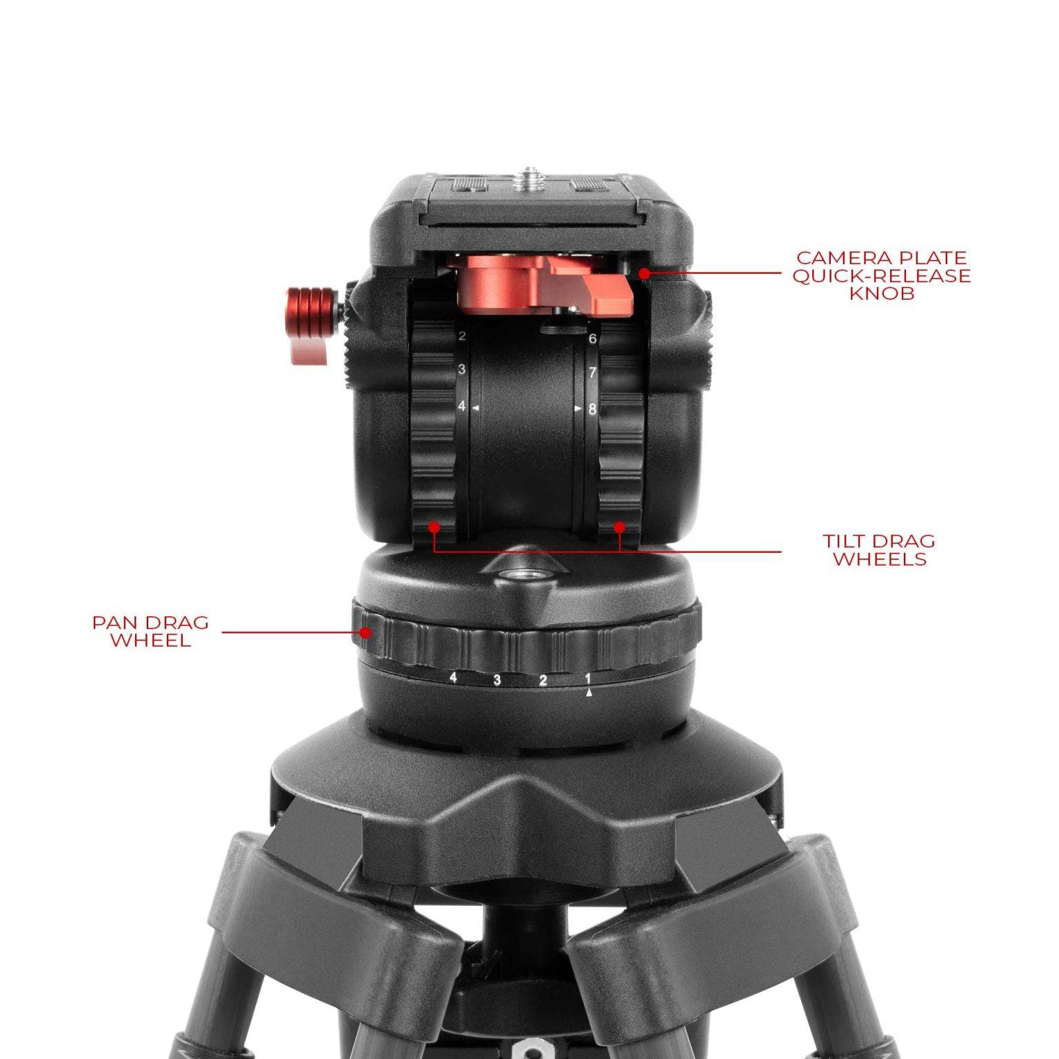 SHAPE Tripod Pro Video with Fluid Head 15 kg - SHAPE wlb