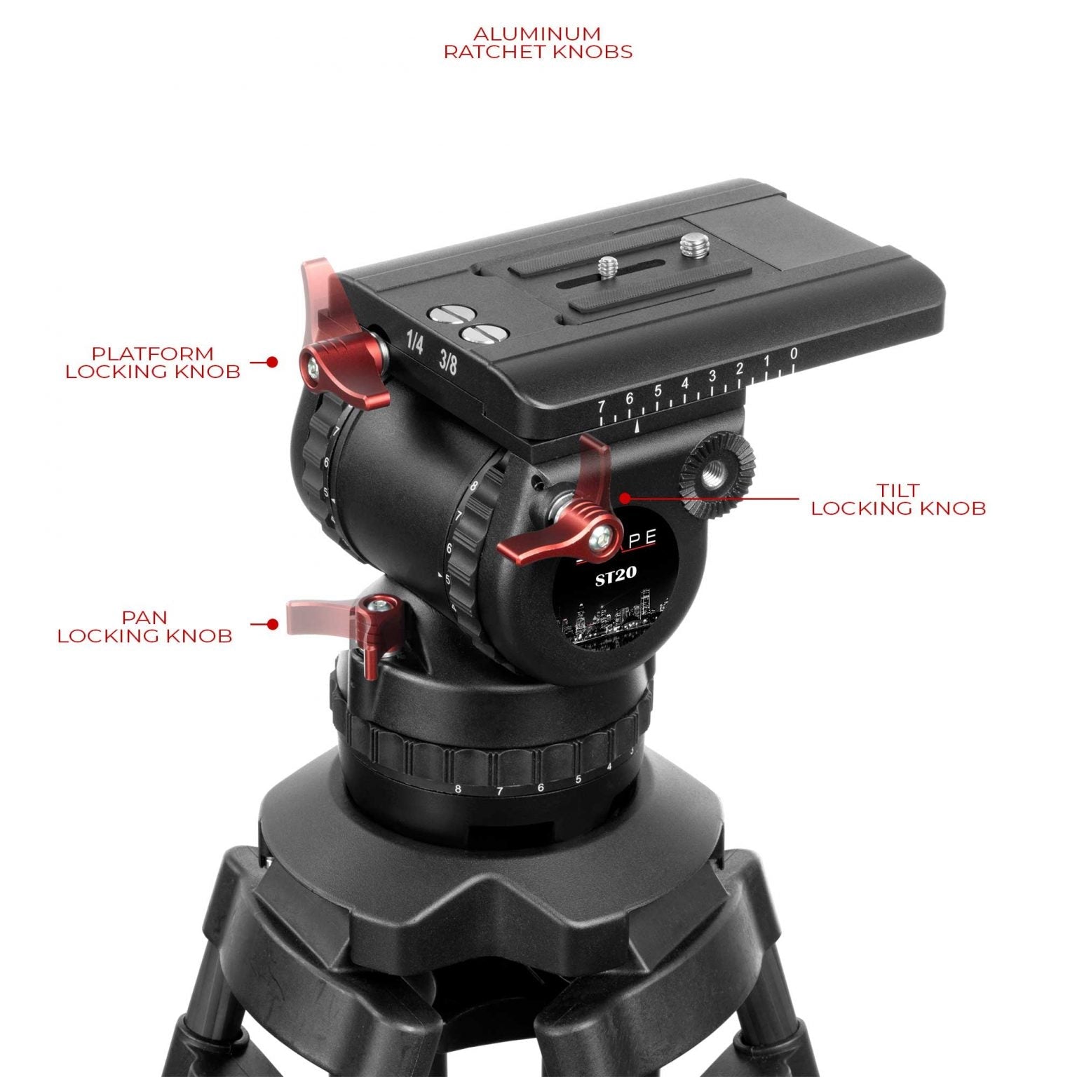 SHAPE Tripod Pro Video with Fluid Head 20 kg - SHAPE wlb