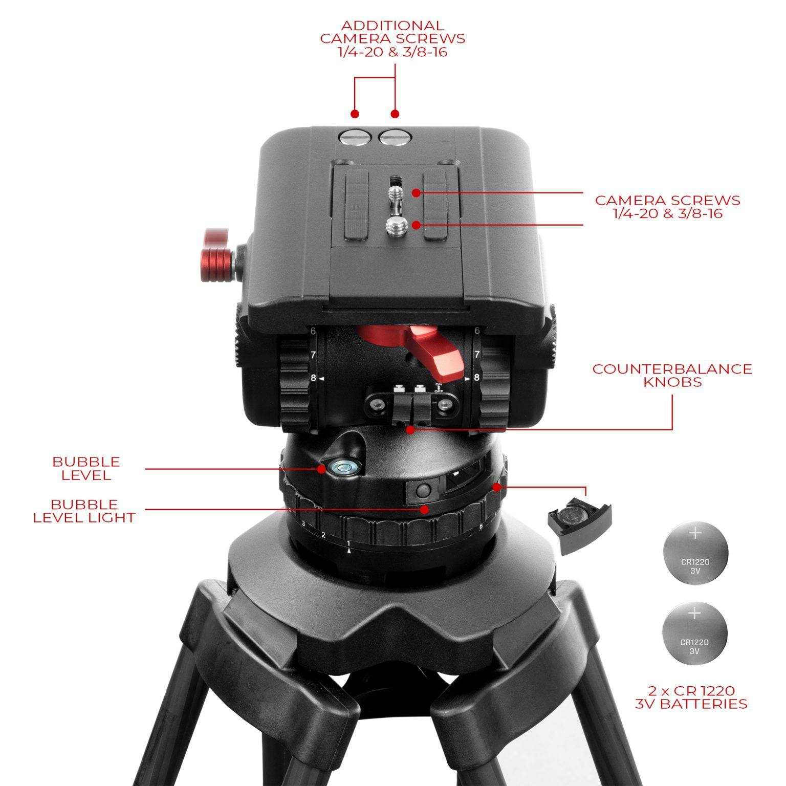 SHAPE Tripod Pro Video with Fluid Head 20 kg - SHAPE wlb