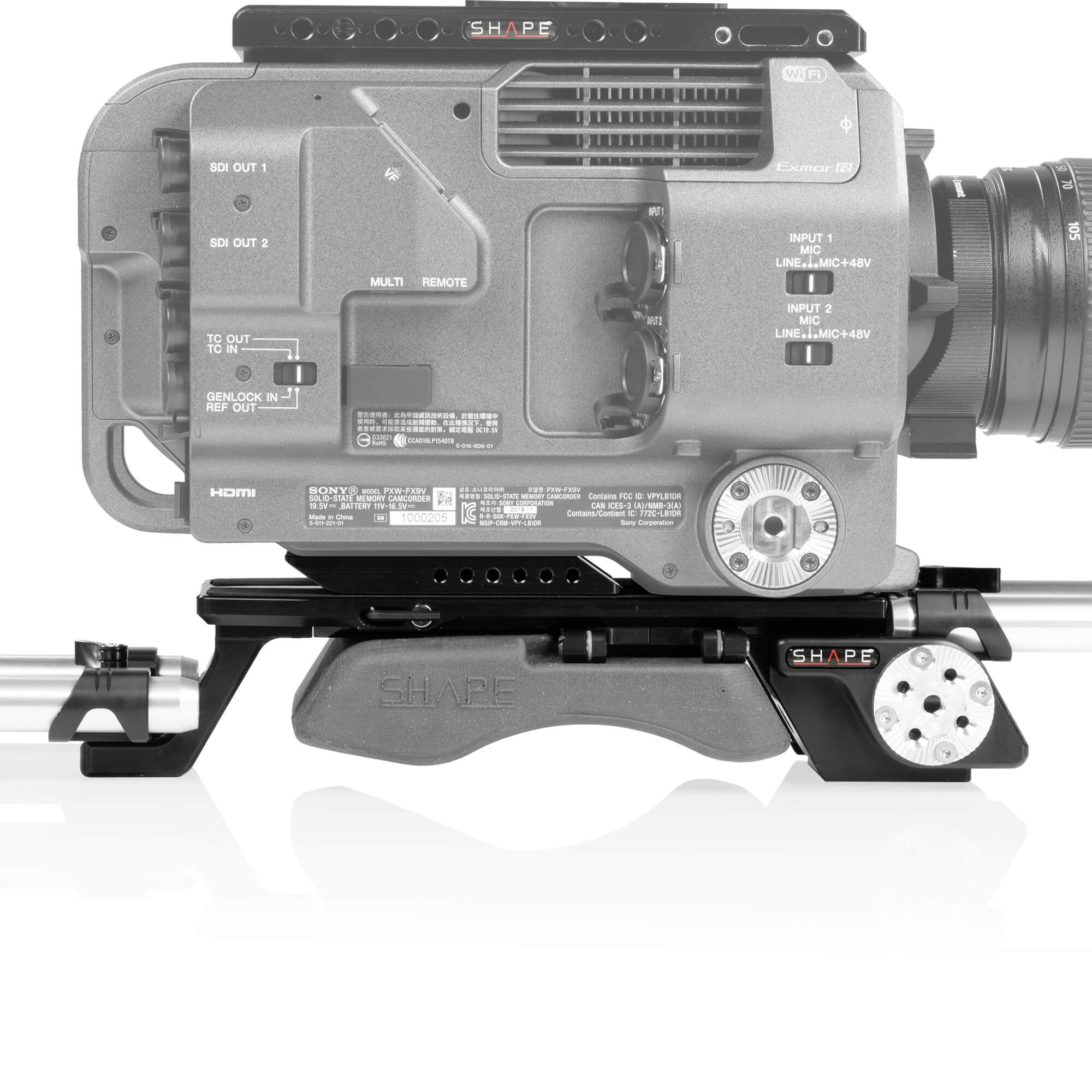 SHAPE V - Lock Quick Release Baseplate for Sony FX9 - SHAPE wlb